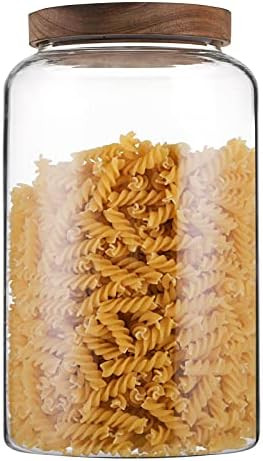 Amazon.com: Bekith 100 FL OZ (3000ml) Large Glass Food Storage Jar with Airtight Wooden Lid, Glas... | Amazon (US)