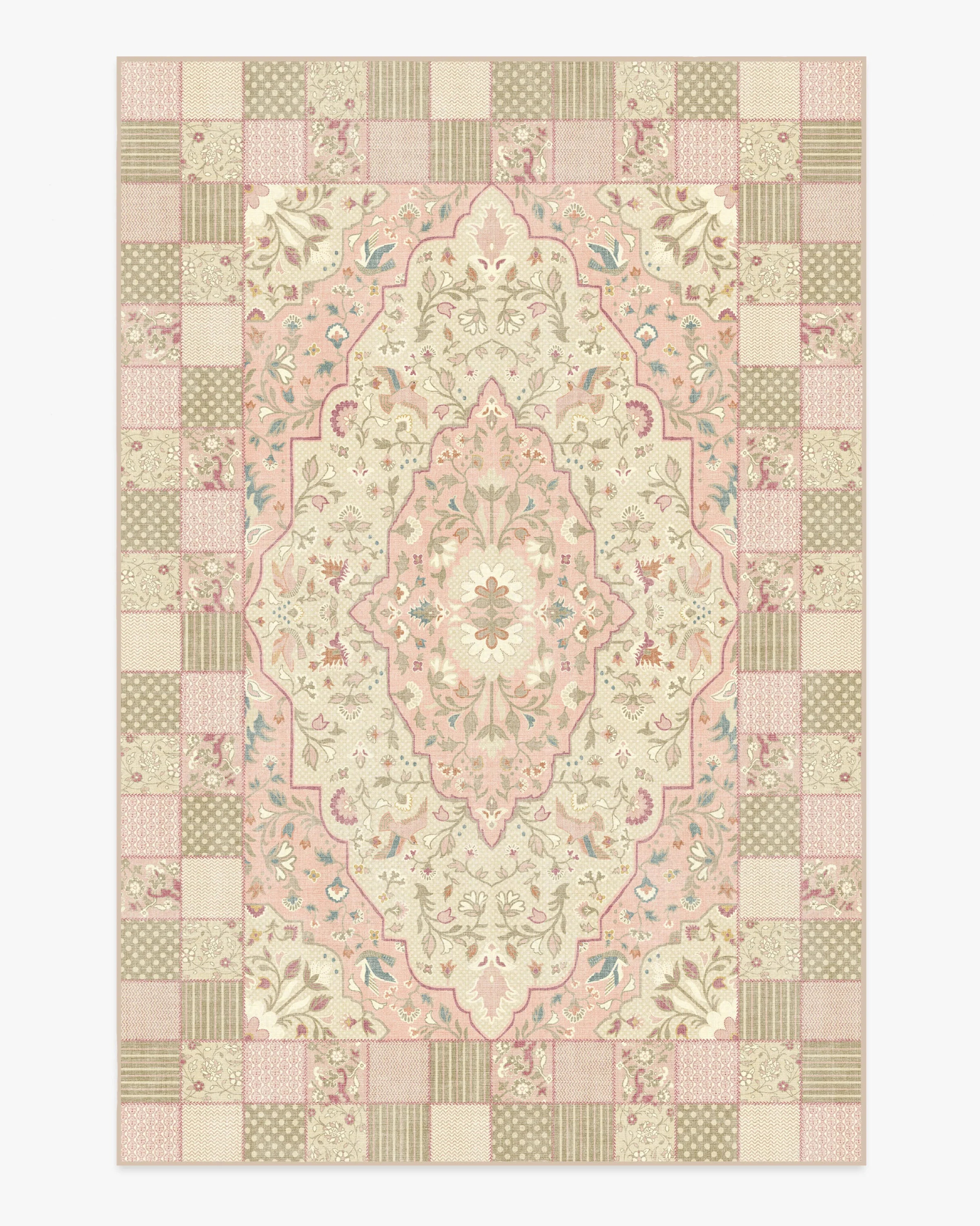 Playful Patchwork Pink Rug | Ruggable US | Ruggable