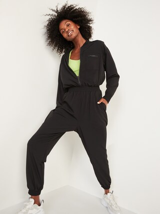 StretchTech Cropped Zip Bomber Jumpsuit for Women | Old Navy (US)