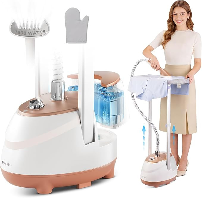 HAPAIS Steamer for Clothes,1800W Standing Garment Steamer with 30s Fast Heat,2L Tank for 1 Hour,P... | Amazon (US)