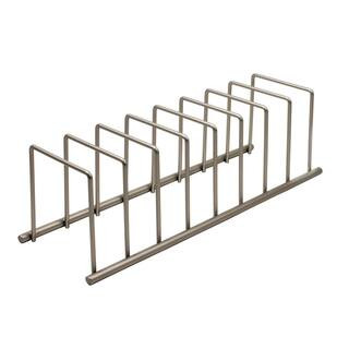 Spectrum Euro 4.25 in. x 13.5 in. x 4.5 in. 6-Divider Steel Kitchen Organizer in Satin Nickel 320... | The Home Depot