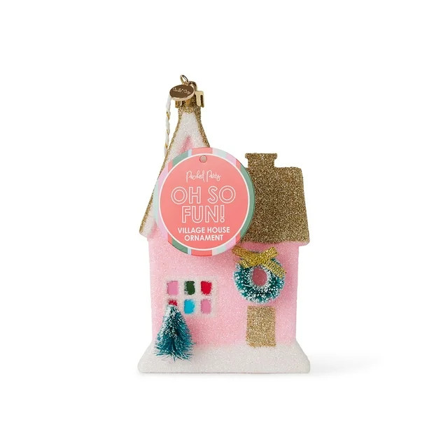 Packed Party Pink Christmas Village Christmas Ornament | Walmart (US)