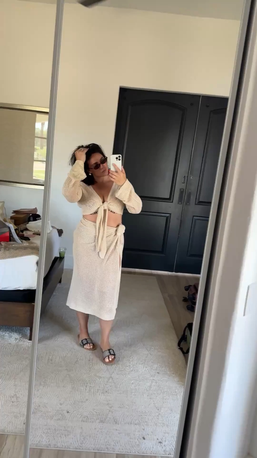 Swimsuit cover up! This one is perfect and can be worn tied in the front or back. I did a size L, sandals TTS. 

Amazon swimsuit, spring break outfit, beach outfit, vacation outfit, Amazon fashion, cover up, midsize 

#LTKMidsize #LTKSeasonal #LTKSwim