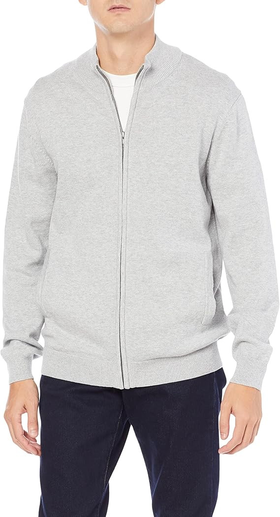Amazon Essentials Men's Full-Zip Cotton Sweater | Amazon (US)