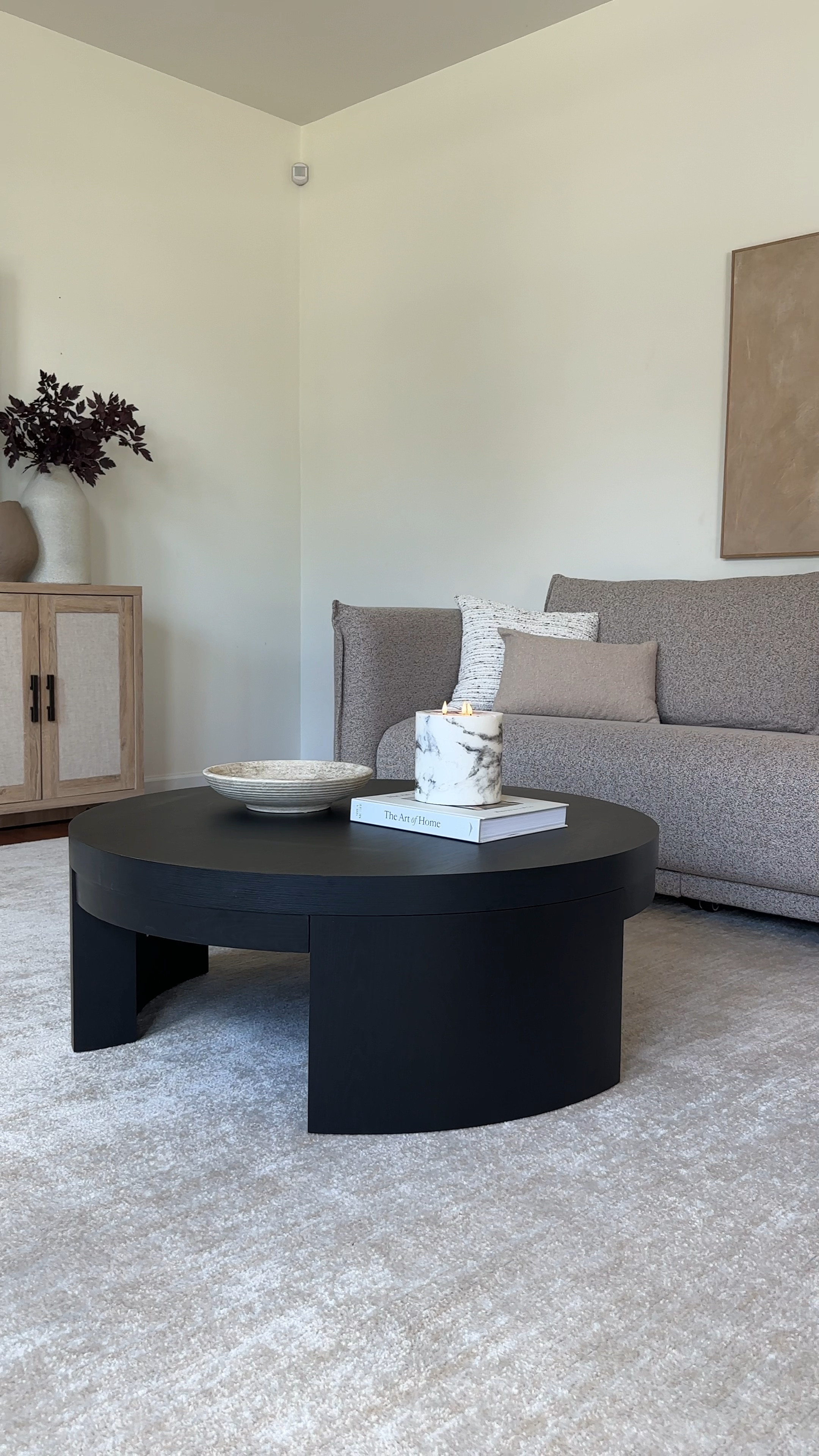 New boucle sofa bed I absolutely LOVE! Pulls out to a queen sized bed and is actually comfy! This by far surpassed my expectations! I can only link the Australian site here, but just Google for the US site!
Also got the new viral black circular coffee table from walmart and get the hype. It’s $250 for a huge table! Lastly can we talk about the price of this rug! If you’re in the market for a neutral beige/simple rug this is it!

#LTKSaleAlert #LTKHome