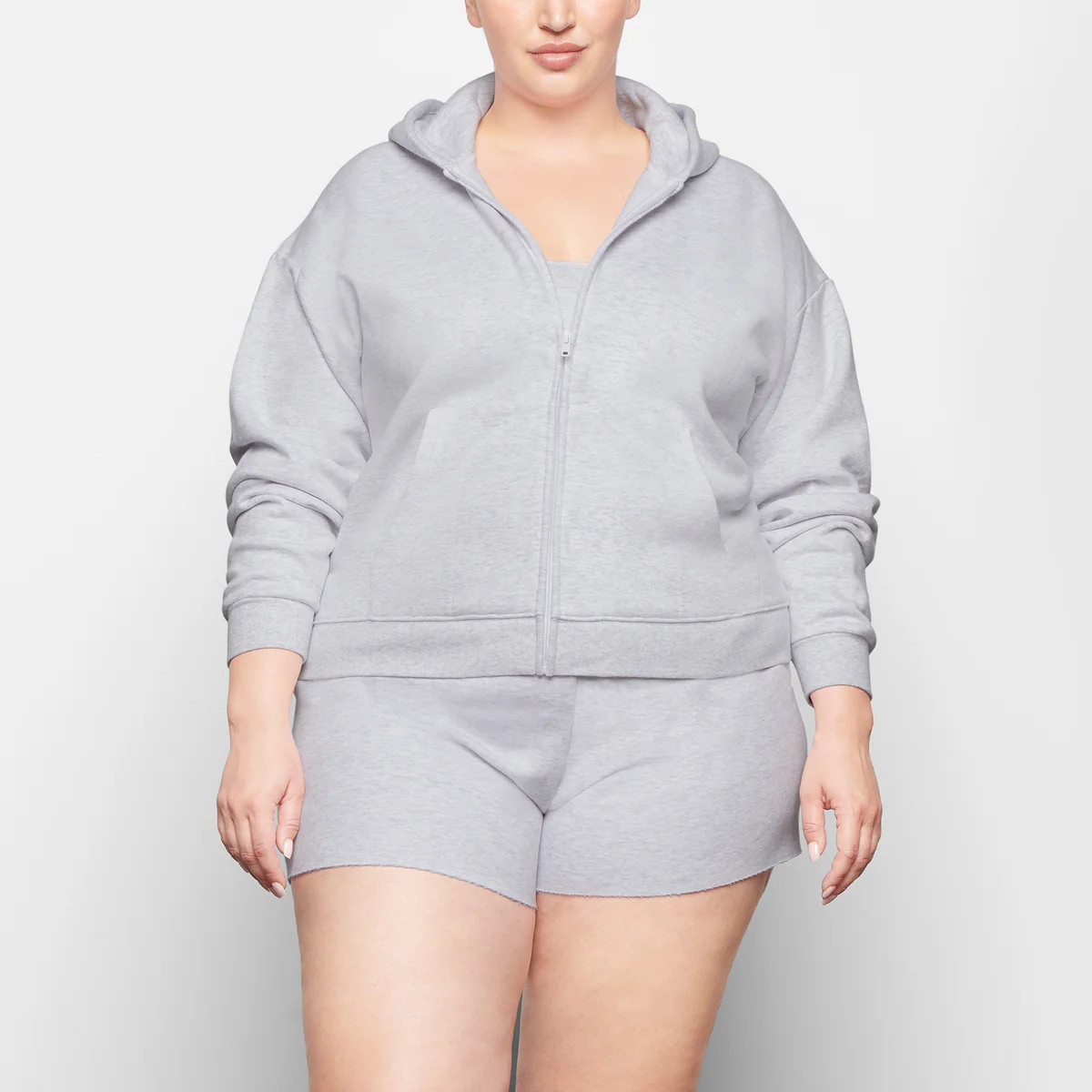 COTTON FLEECE ZIP UP HOODIE | SKIMS (US)