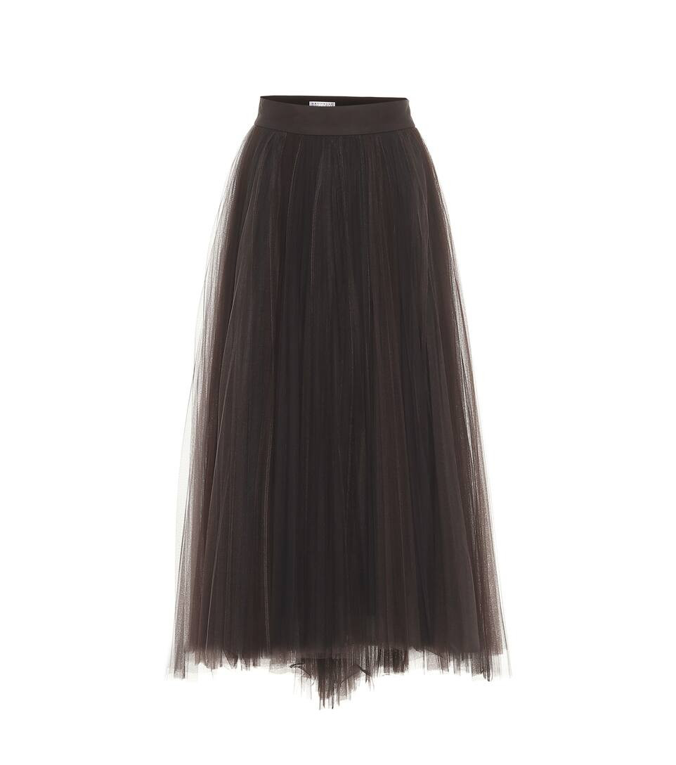 Pleated tulle midi skirt | Mytheresa (US/CA)