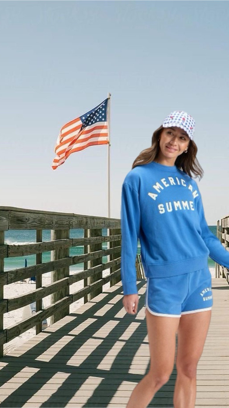 Found my 4th of July sweatshirt  💙🇺🇸
Would love to style this with my favorite pair of denim and a pair flip-flops or for when I’m sitting on the beach watching the sunset. 

#LTKSwim #LTKSummerEdit #LTKStyleTip