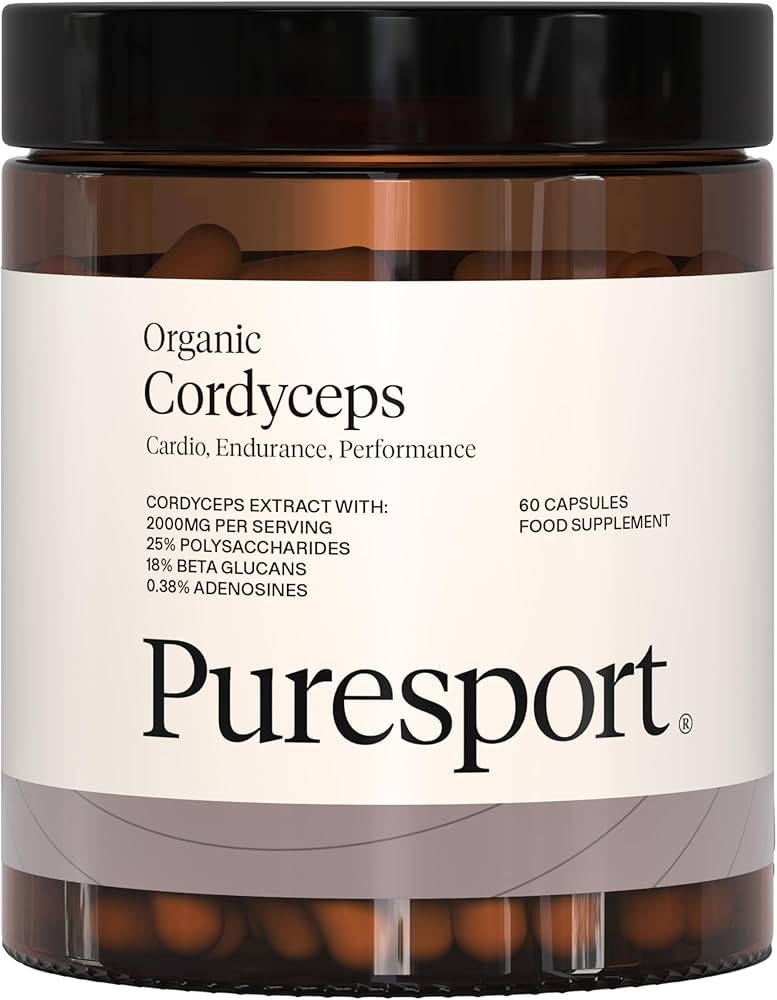 Puresport Cordyceps Supplement | 60 Capsules | Cordyceps Mushrooms with 25% Polysaccharides | Car... | Amazon (UK)