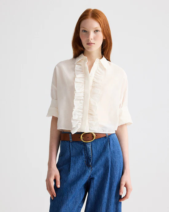 Wide Belt in Vachetta Leather | TWP