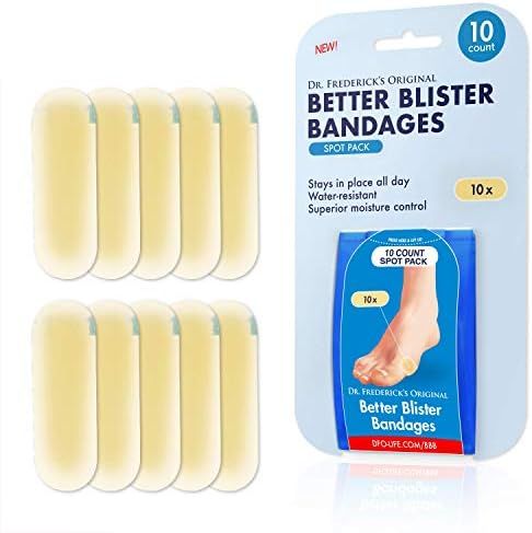Dr. Frederick's Original Better Blister Bandages - 10 ct Spot Pack - Waterproof Hydrocolloid Band... | Amazon (US)