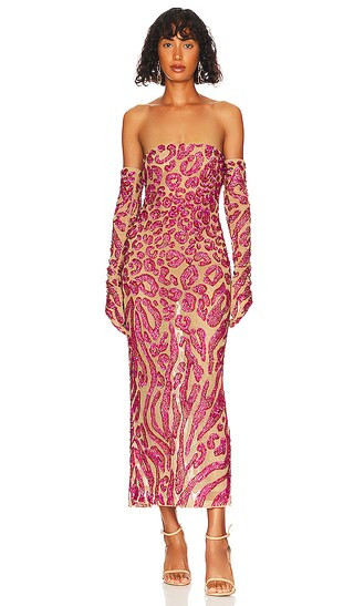 Alayah Midi Dress in Hot Pink | Revolve Clothing (Global)