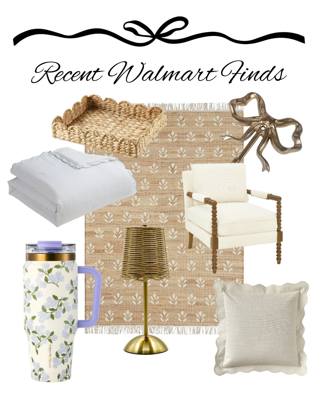Walmart has been sooo good lately!! 

Scallops, classic style, Grandmillenial, preppy, hydrangea, tumbler, bedding, accent chair, bow, throw pillows

#LTKHome #LTKSeasonal
