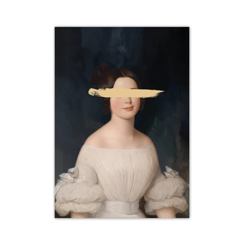 Vintage Altered Art Lady Portrait, Altered Art, Eclectic Decor, Altered 19th Century Painting, Vi... | Etsy (US)