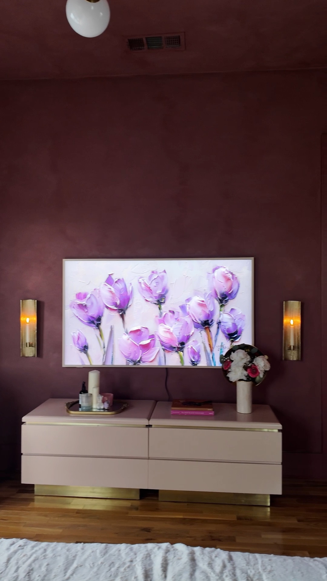 This TCL art TV is so beautiful in art mode and elevates my bedroom decor so much! 

#LTKHome #LTKCyberWeek #LTKGiftGuide
