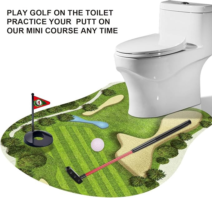 Toilet Golf Game-Practice Mini Golf in Any Restroom/Bathroom - Great Toilet Time - Dad Gifts, Fun... | Amazon (US)