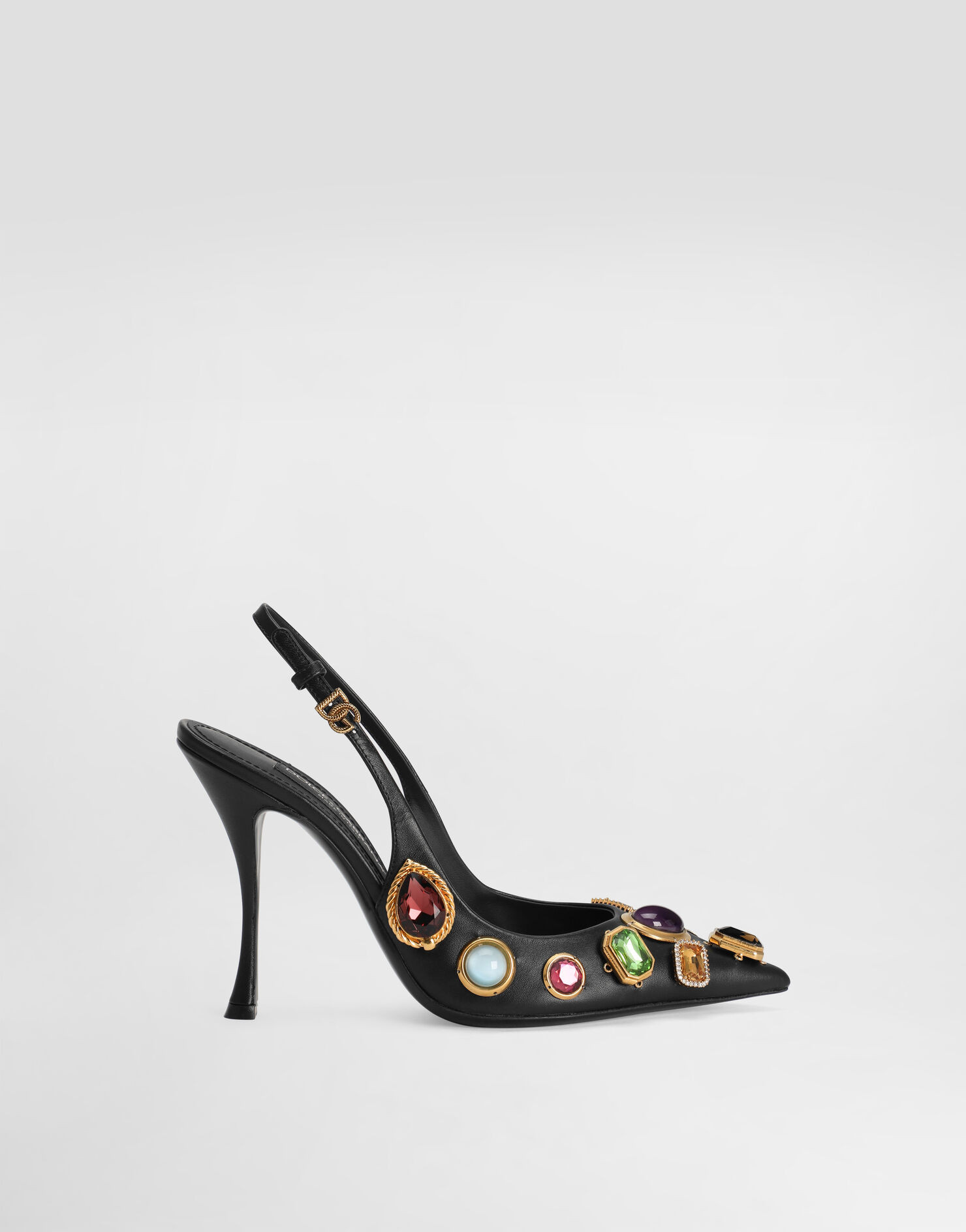 Slingback with stone embroidery | Dolce & Gabbana US