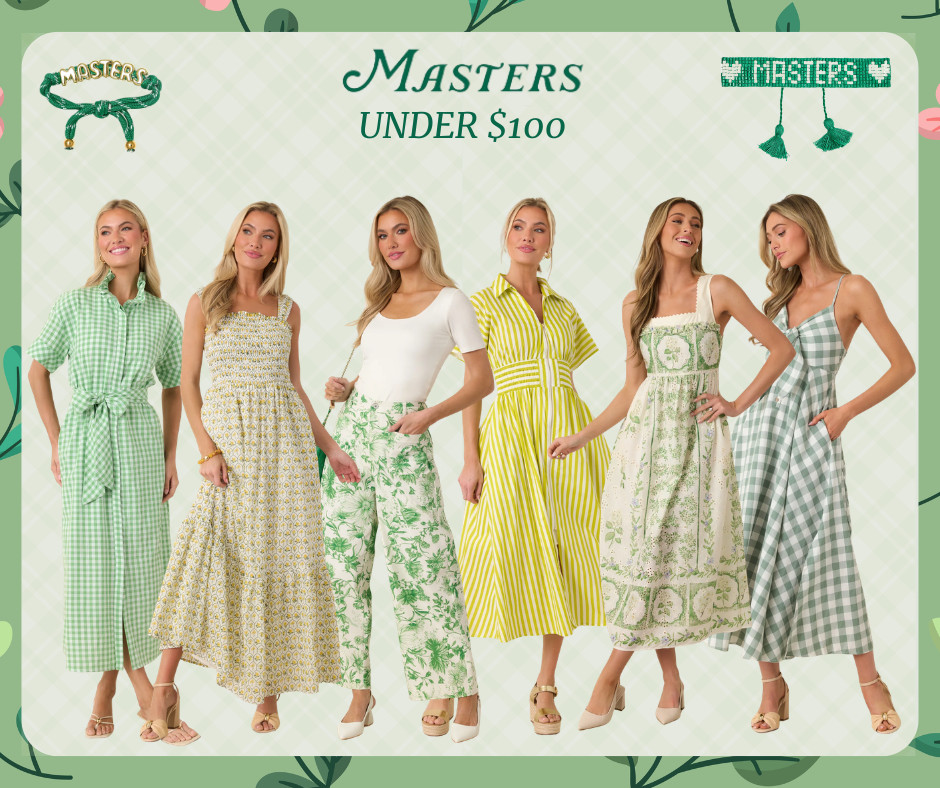 Masters golf tournament
Golf dresses
Green dresses 

 #LTKSeasonal #LTKWorkwear