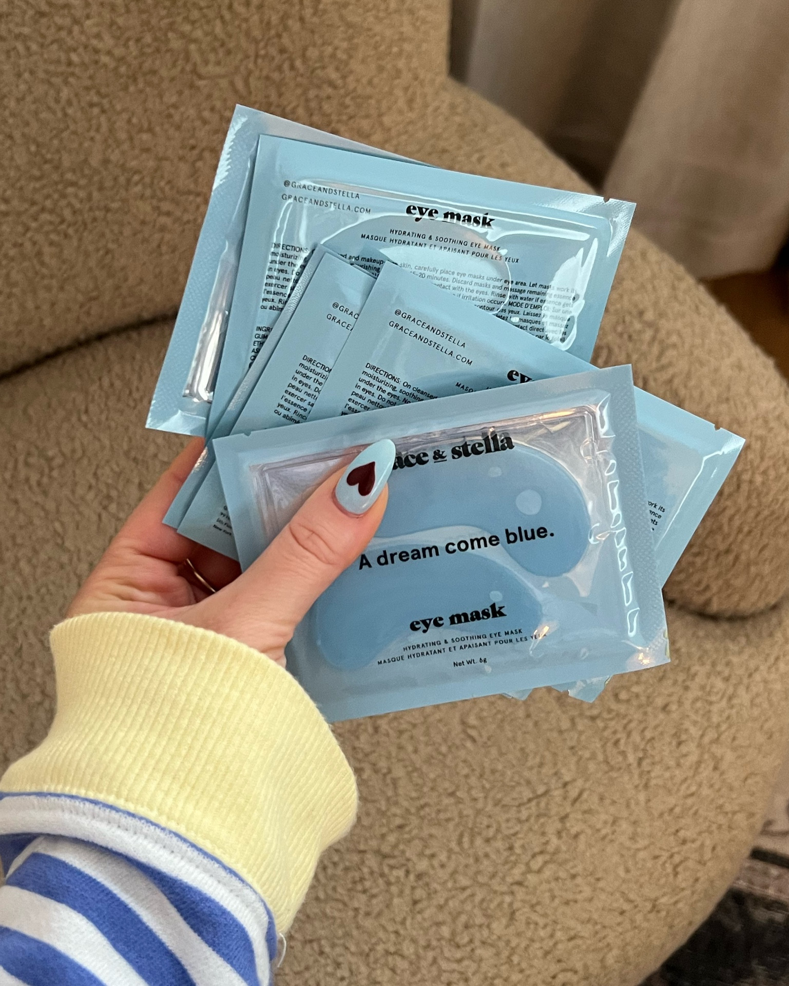 Size down in shirt it’s super soft and cute and oversized - this color isn’t online right now but other fun colors. Size small!! Eye patches come down to less than $1 each 👌🏼