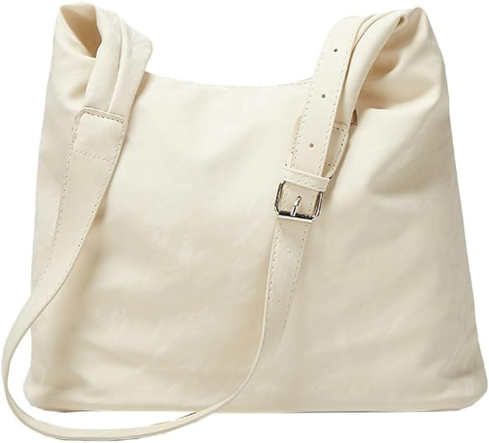 Large Shoulder Bags Women 2025 Trendy Spring Underarm Crossbody Bag Soft Leather Satchel Tote Han... | Amazon (US)