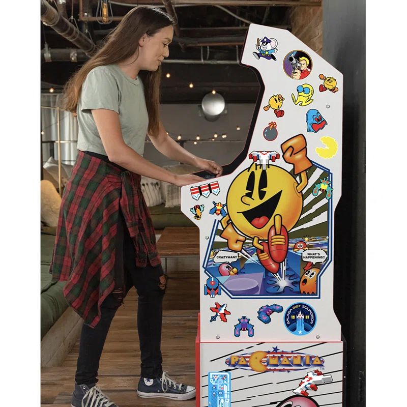 Arcade1Up - PacMan Customizable Arcade Featuring Pac-Mania (Includes 14 Games & 100 Bonus Sticker... | Wayfair North America
