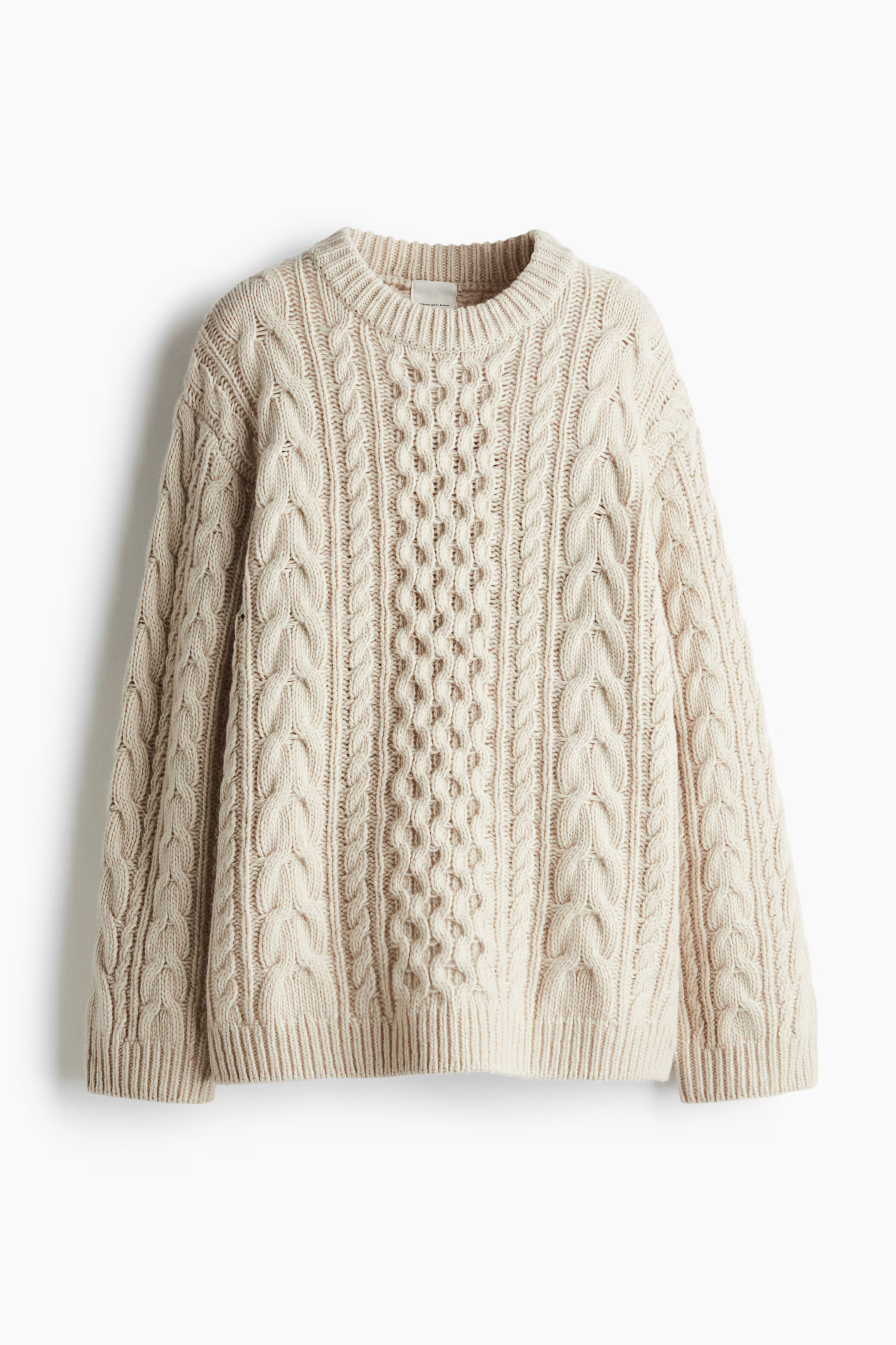 Wool-Blend Cable-Knit Sweater | H&M (US + CA)