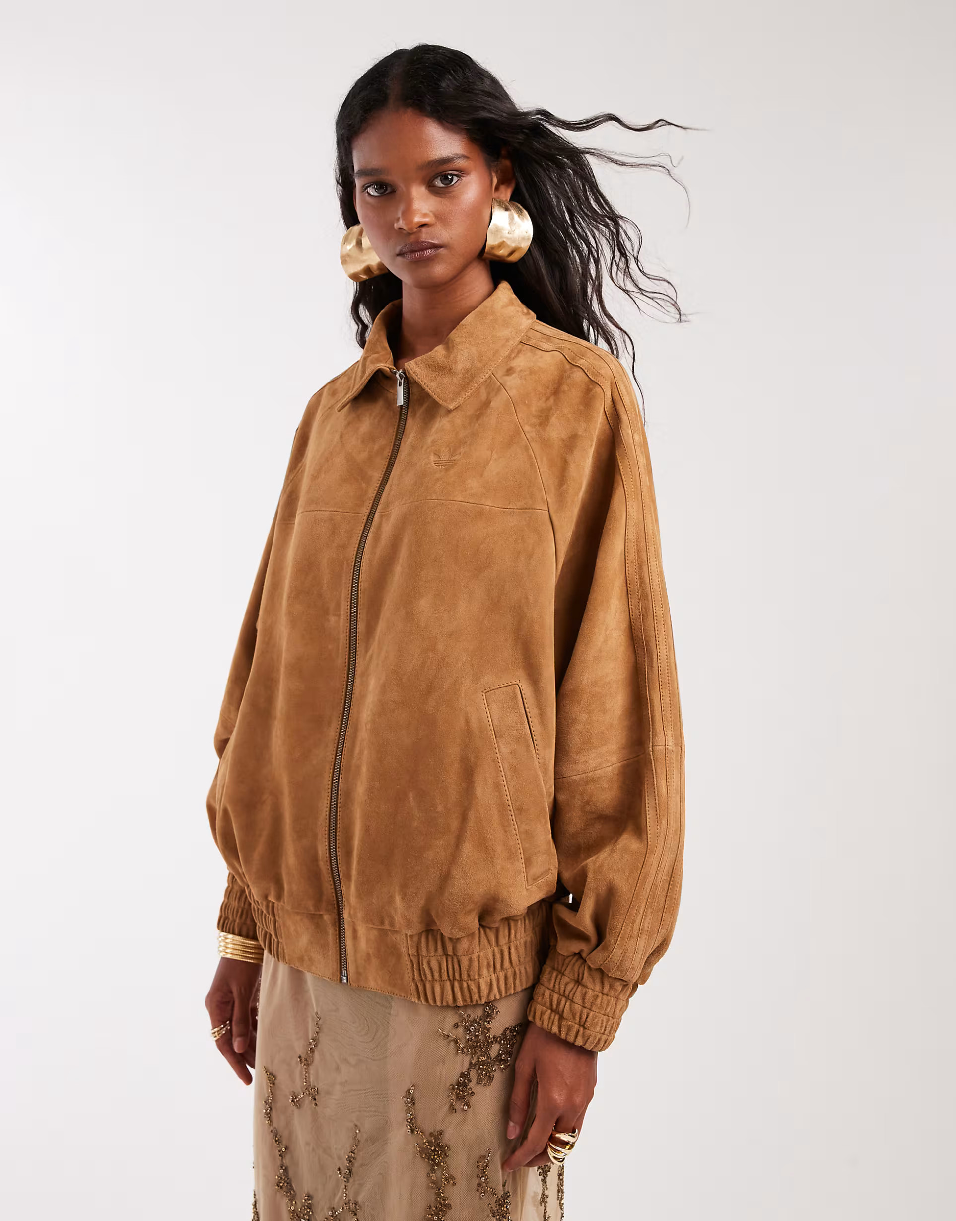 adidas Originals x ASOS jacket in tan suede | ASOS | ASOS (Global)
