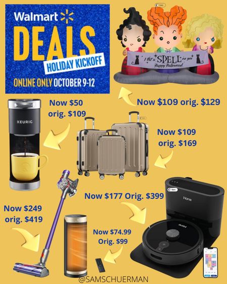This holiday season, deals are starting early!! Shop online on Walmart.com from 10/9 – 10/12 to get a jumpstart on your holiday shopping and save some 💰! @walmart #WalmartPartner #WalmartDeals 

This dyson vacuum is an incredible deal and so is the iHome AutoVac! And how cute is the Sanderson sisters inflatable? Sale

#LTKsalealert #LTKHolidaySale #LTKHoliday