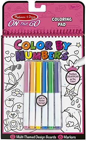 Melissa & Doug On the Go Color by Numbers Kids' Design Board - Unicorns, Ballet, Kittens, and Mor... | Amazon (US)