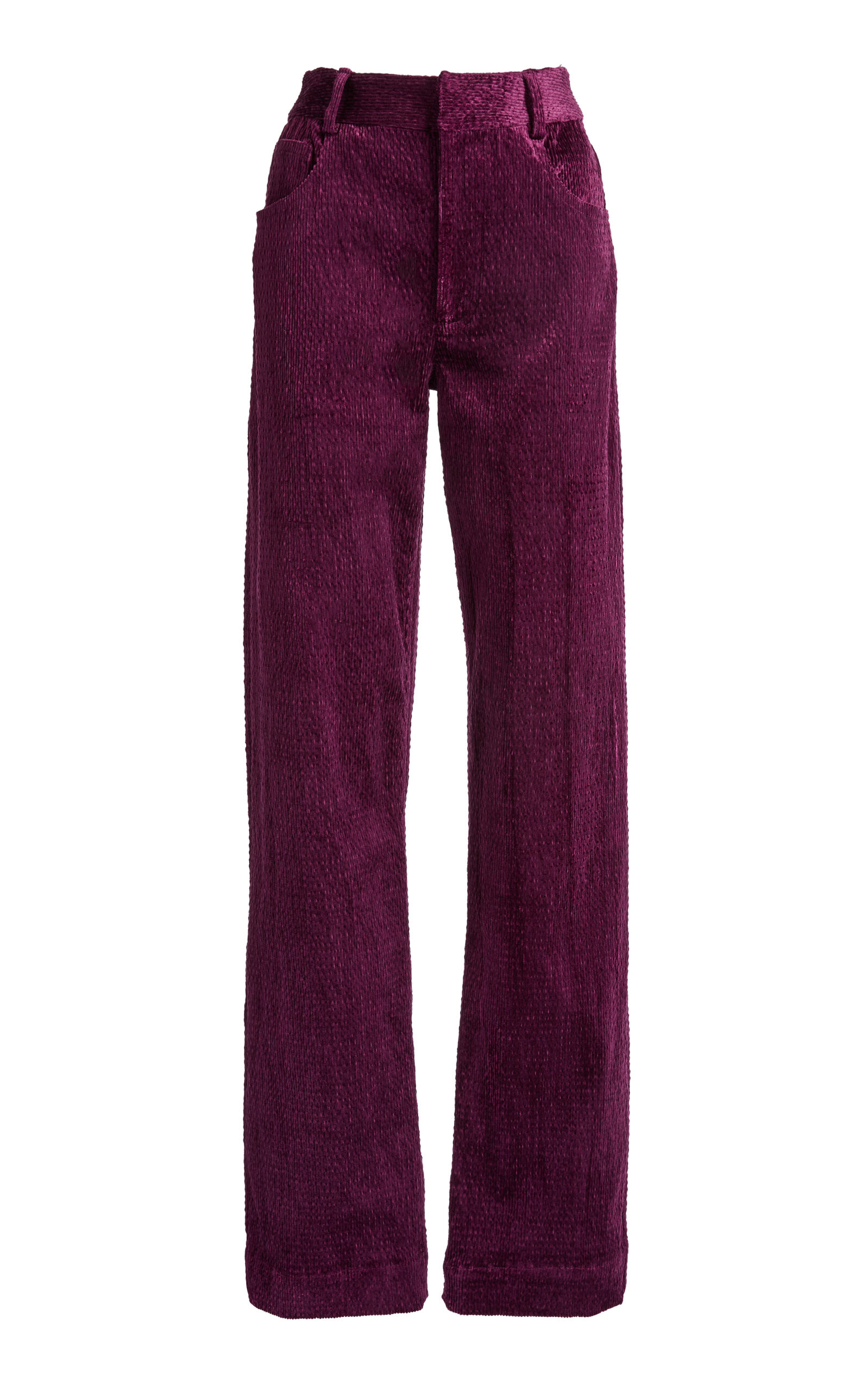 Ava Sateen Corduroy Straight-Leg Pants | Moda Operandi (Global)