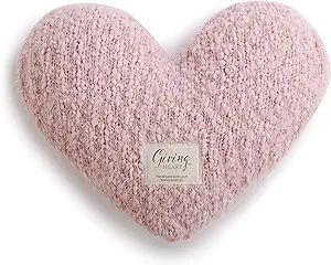 DEMDACO Pale Pink Soft Heart Shaped 10 x 11 inch Plush Polyester Decorative Throw Giving Pillow | Amazon (US)