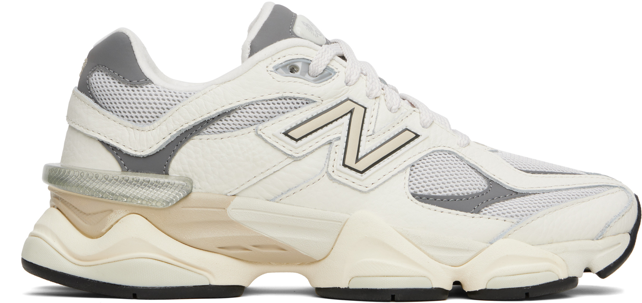 New Balance White & Gray 9060 Sneakers | SSENSE