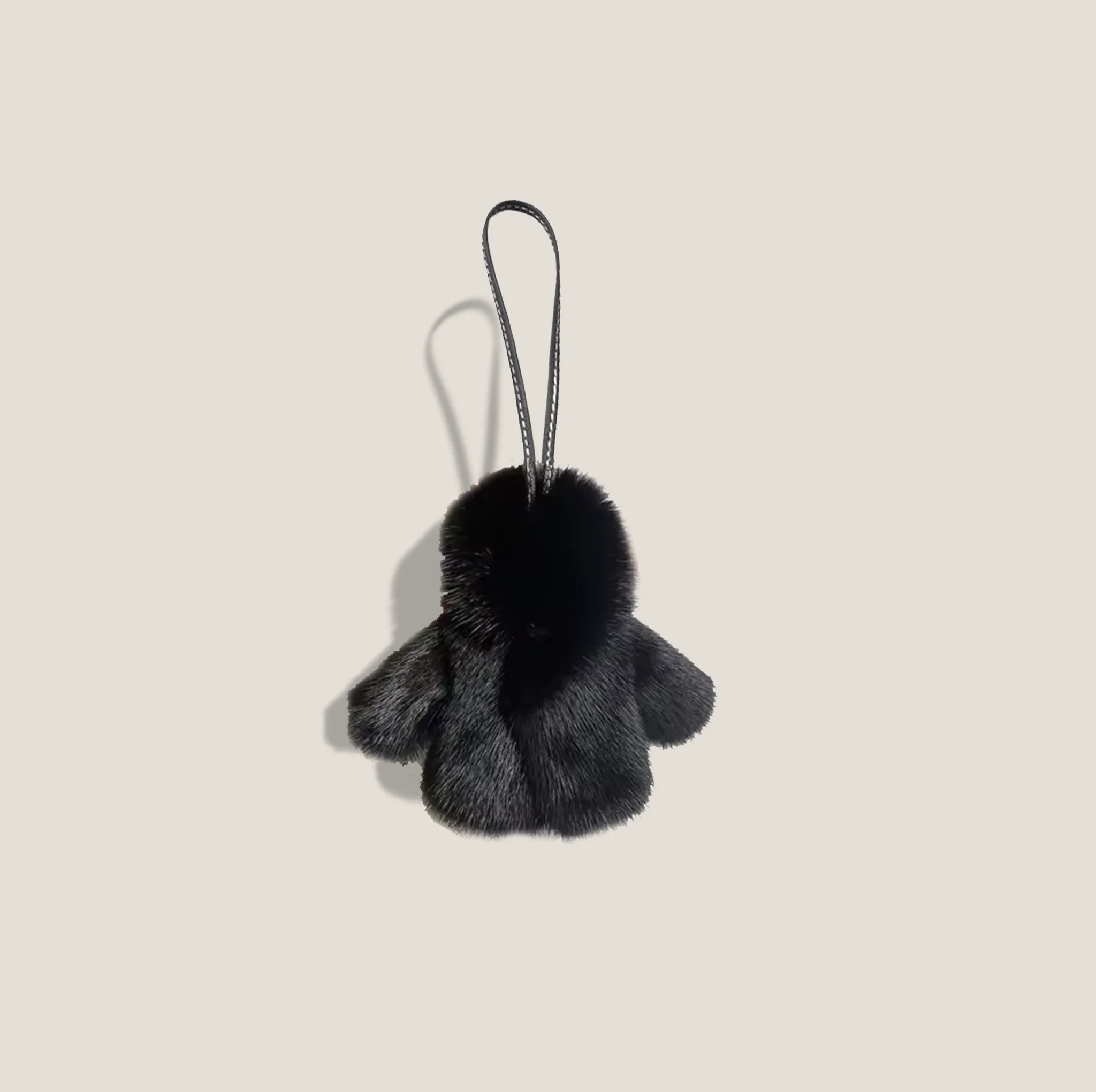 MME. CARLTON FUR COAT Bag Charm - NOIR | MME.MINK