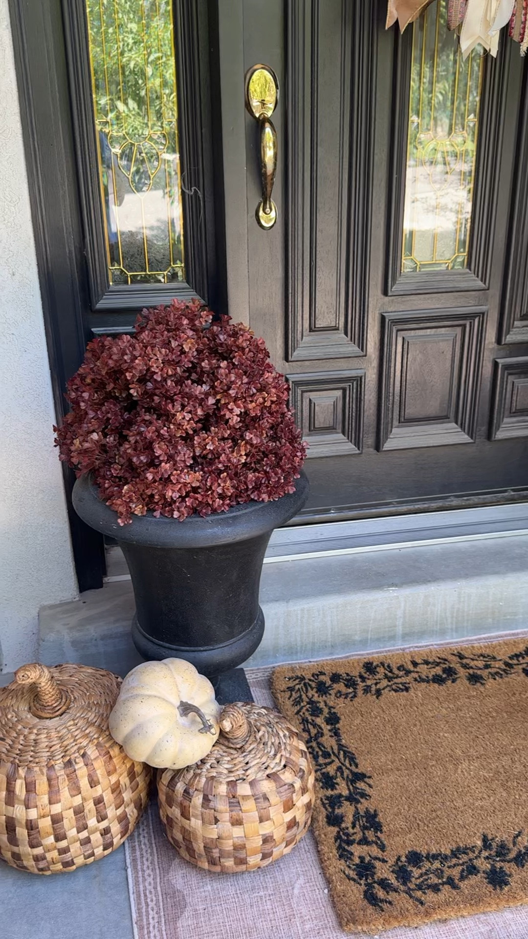 Faux burgundy boxwoods, front porch decor, fall porch decor.

#LTKSeasonal #LTKHome #LTKSaleAlert