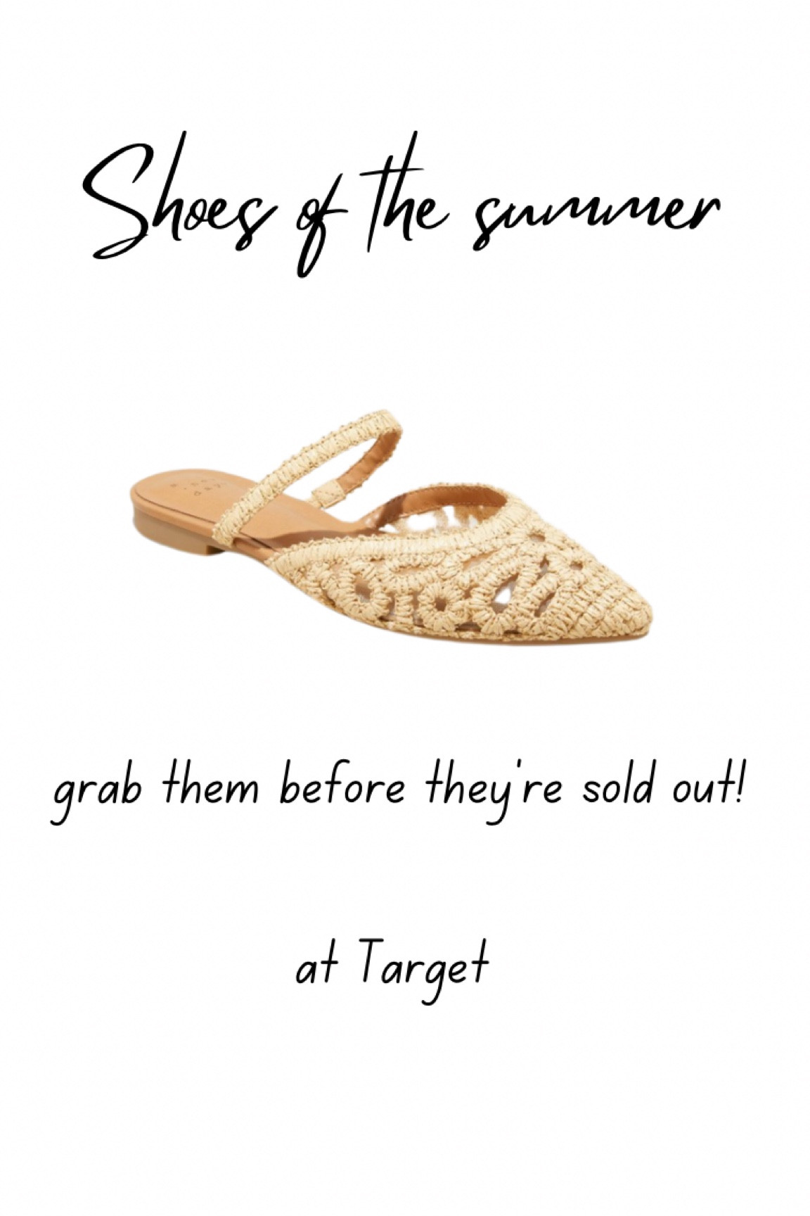 Target Vienna raffia woven mule flats
Trending shoes, spring shoes 


#LTKStyleTip #LTKFindsUnder50 #LTKSeasonal