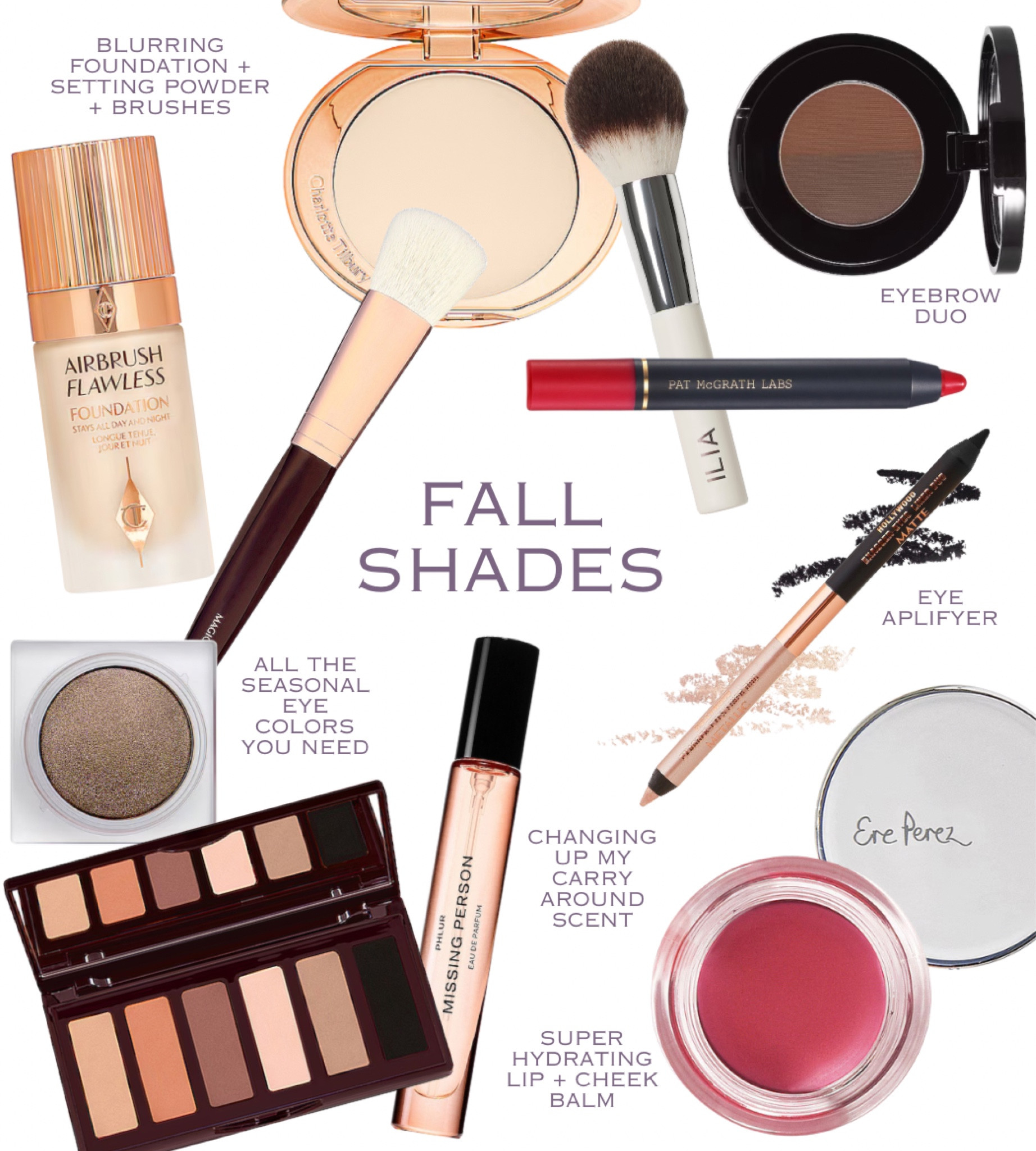 Switching up my make-up for fall - here are some new products. I always try to pick items that offer multiple shades / perform multiple tasks: palettes, balms for cheeks + lips, airbrushing products, etc. OH and products have to lock in moisture. Here are some of my new picks.
Enjoy!

#LTKSeasonal #LTKStyleTip