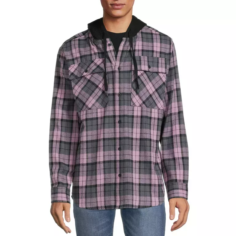 No Boundaries Men's Hooded Plaid … curated on LTK