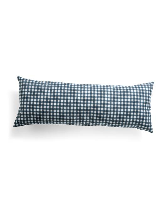 Made In Usa 14x36 Country Gingham Oversized Lumbar Pillow | TJ Maxx