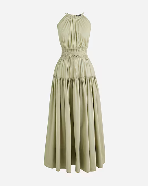 Tie-waist halter dress | J. Crew US