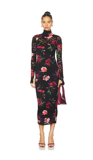 AFRM Shailene Lace Dress in Black,Red. - size L | Revolve Clothing (Global)