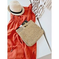 Raphia Pouch Bag, Crochet Straw Raffia Summer Boho Bag, Handmade Gifts, Beach Clutch | Etsy (US)