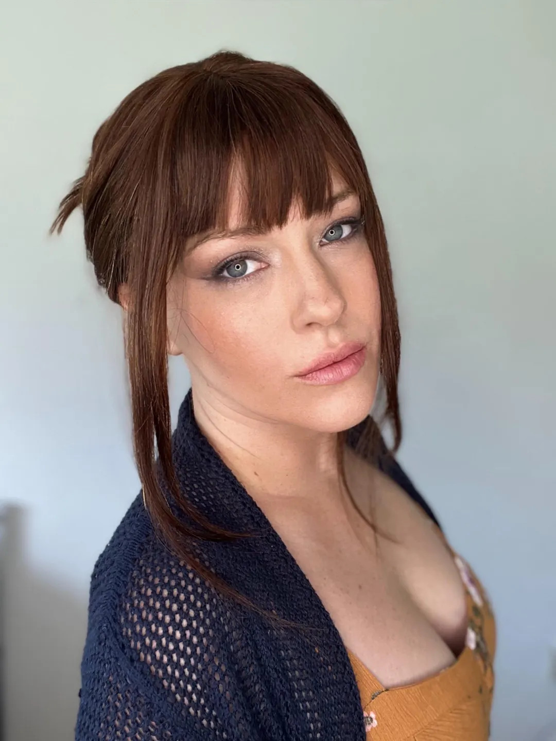 14 Inch Dark Brown Remy Human Hair Wig With Bangs - Etsy | Etsy (US)