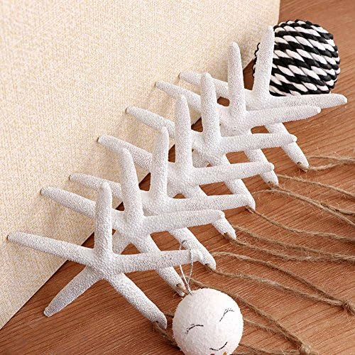 Aytai 50pcs White Finger Starfish with Hemp Rope, 4-Inch Artificial Resin Pencil Starfish for Chr... | Amazon (US)