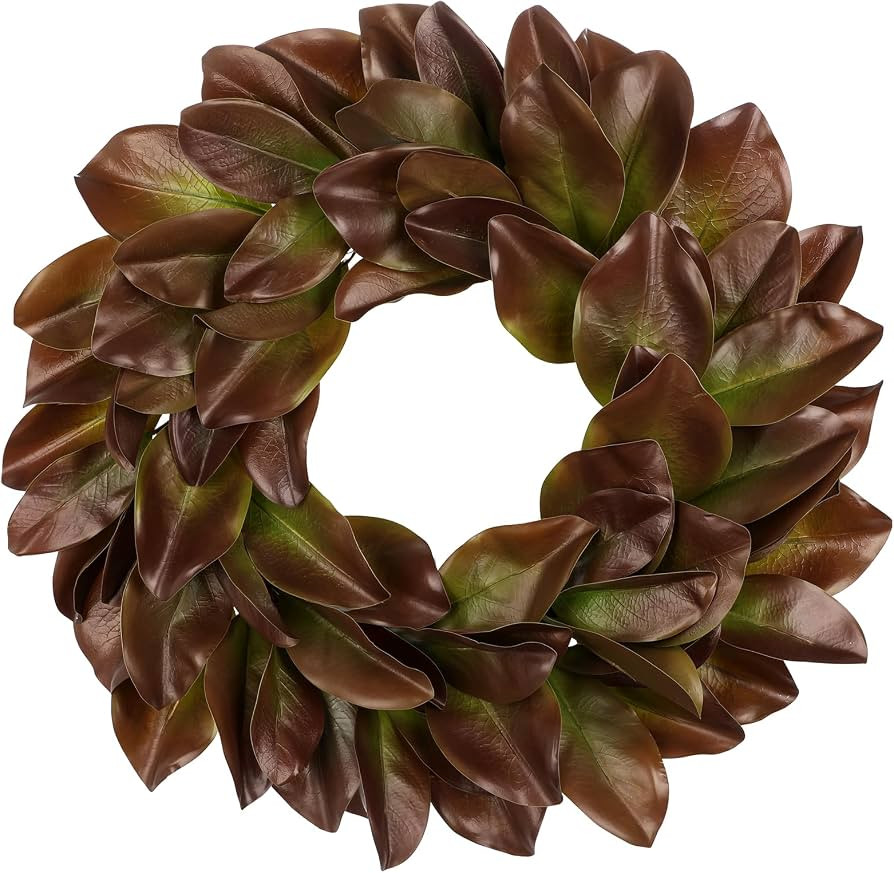 Briful 23in Christmas Magnolia Leaf Wreath for Front Door | Amazon (US)