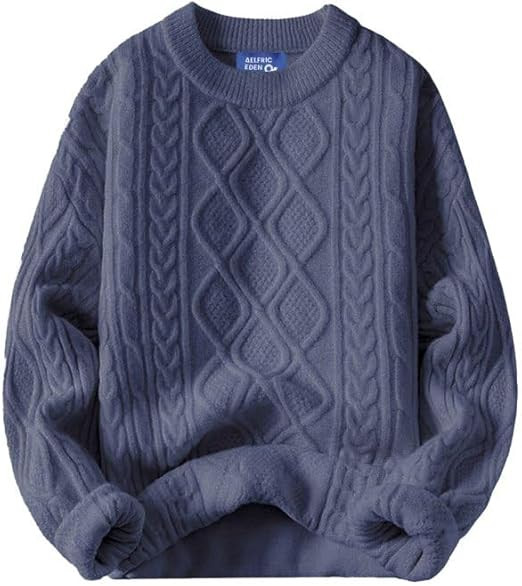Aelfric Eden Oversized Sweater 90s Vintage Knitted Sweater Long Sleeve Sweater Women Woven Crewne... | Amazon (US)