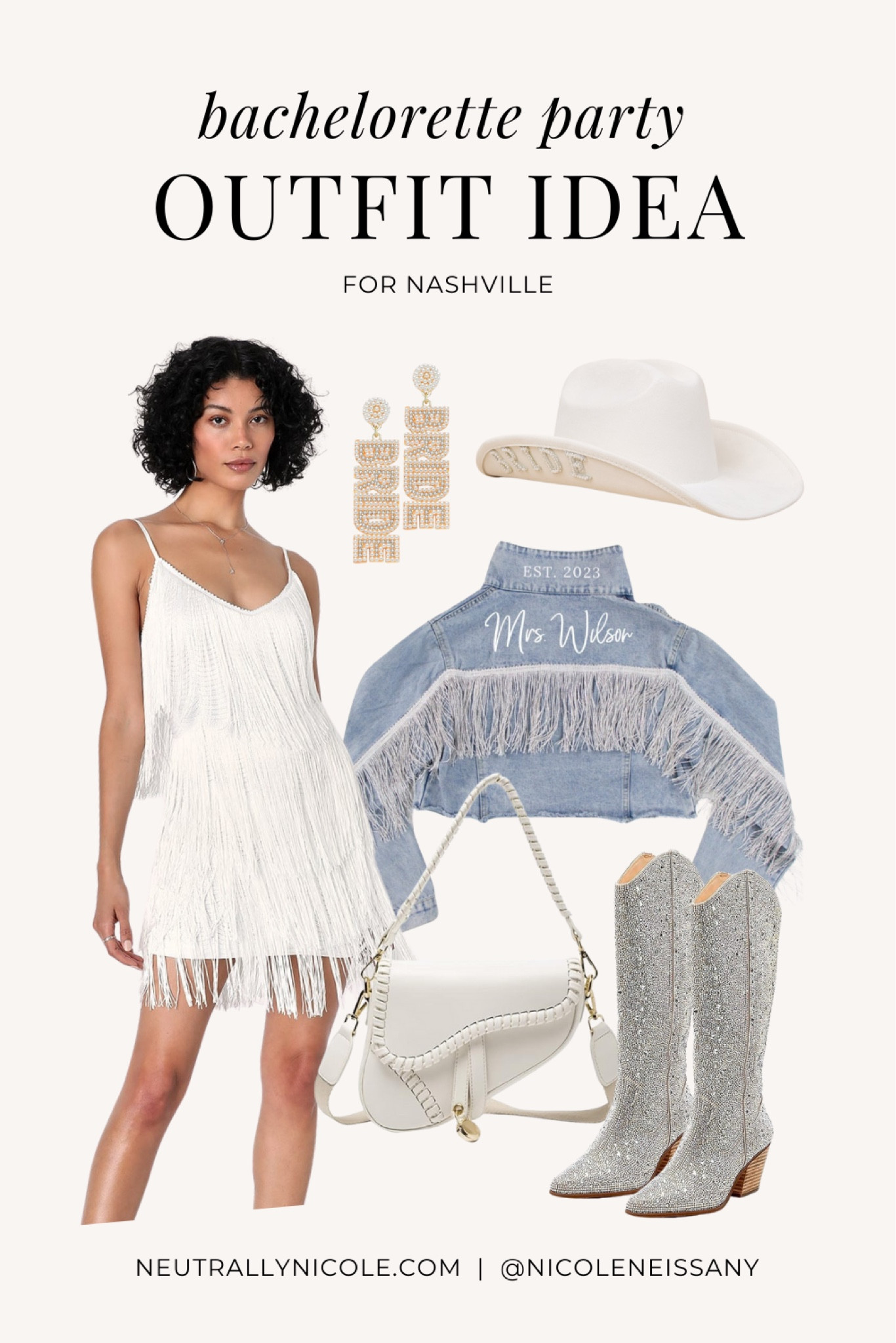 white dress for nashville bachelorette party Trendy Nashville Bachelorette Outfits for Brides & Guests