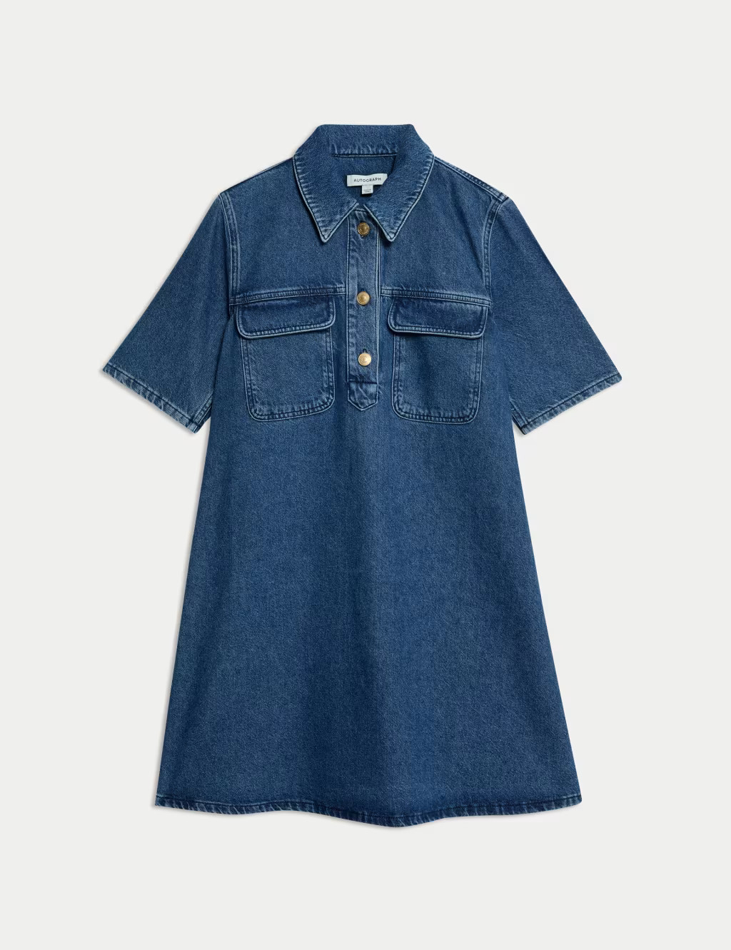Pure Cotton Mini Shirt Dress | Marks & Spencer (UK)