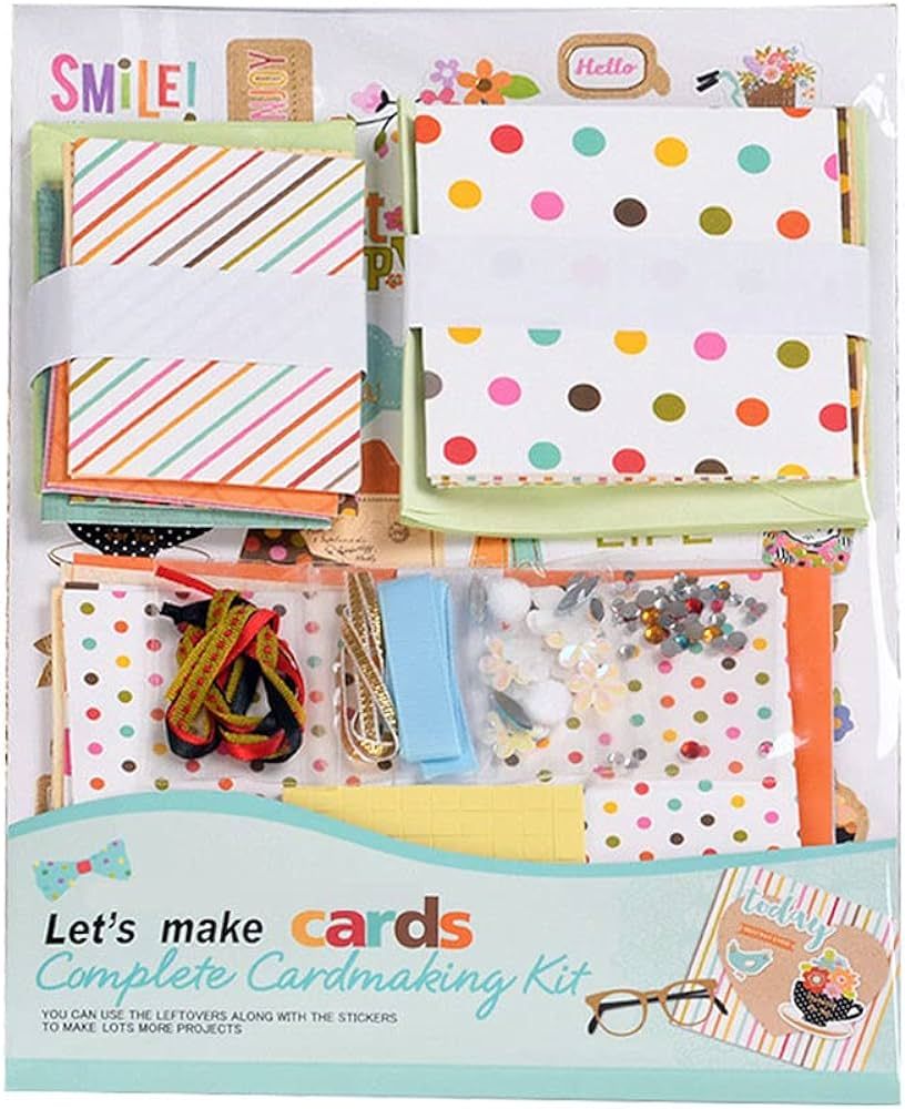 Huralona Handmade DIY Greeting Card Kits includes 16 Blank Cards 16 Colorful Envelopes with Decor... | Amazon (US)