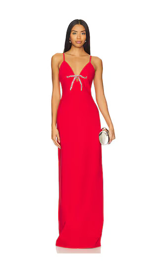 Adele Gown in Warm Cranberry | Revolve Clothing (Global)