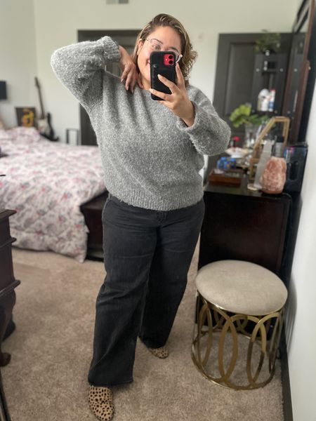 Waking up a chilly morning and pulled on this cozy sweater from Express currently on sale. 

Black wide leg denim from Old Navy also on sale today!

#LTKstyletip #LTKmidsize #LTKsalealert